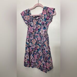 Jumping Beans Floral Kids Dress - Pink and Blue